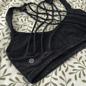 lululemon athletica Charcoal Strappy Sports Bra